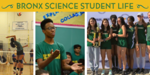 3 mini photos of Bx Sci students