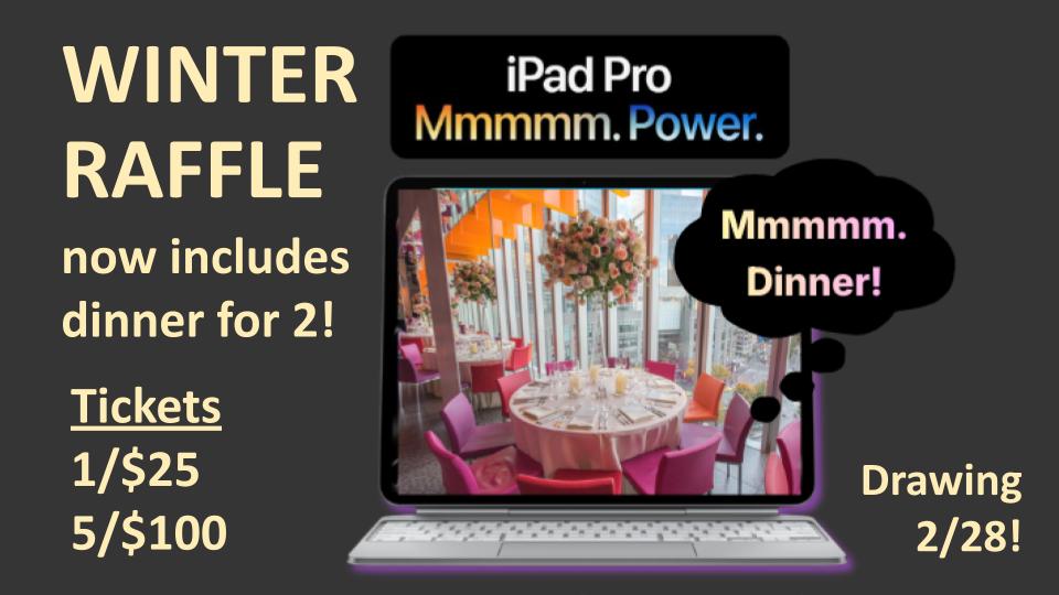 winter raffle - dinner and ipad